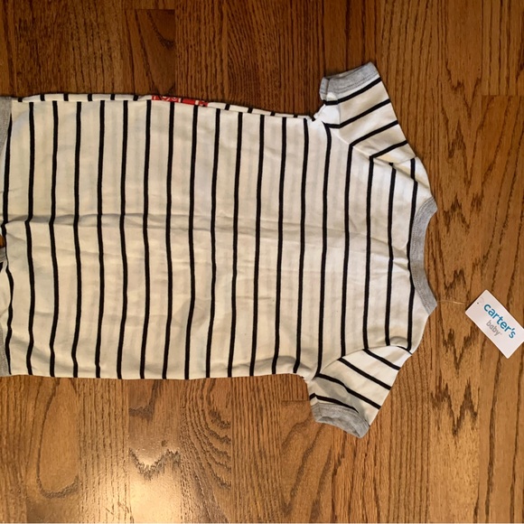 NWT Carter’s Fire Engine white Striped Romper Toddler Boy’s 24 Mth. NEW - Picture 6 of 7